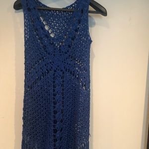 Crochet beach cover up or dress.
